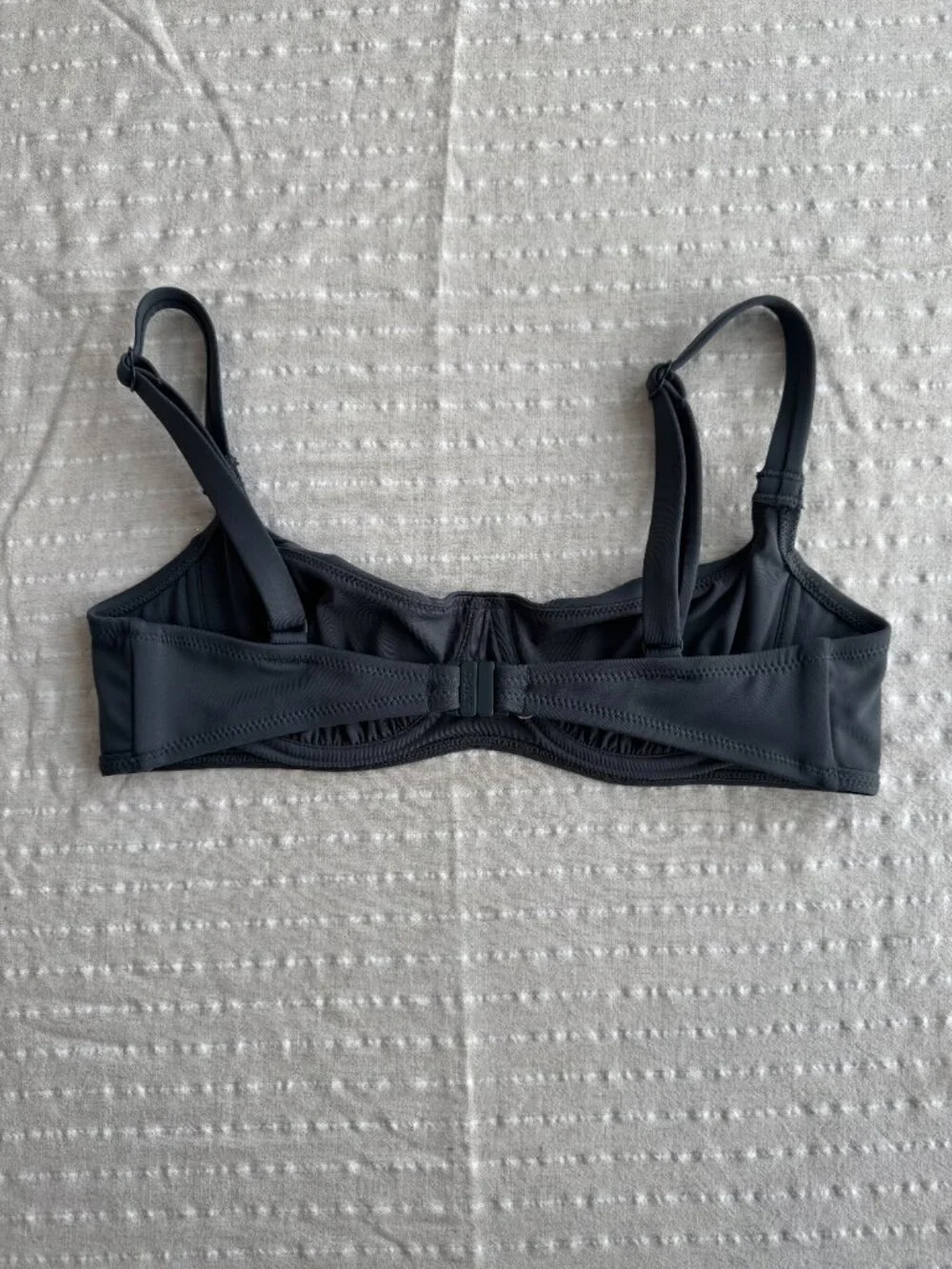 SKIMS Gunmetal Sculpting Swim Ruched Lined Bikini Top in Medium